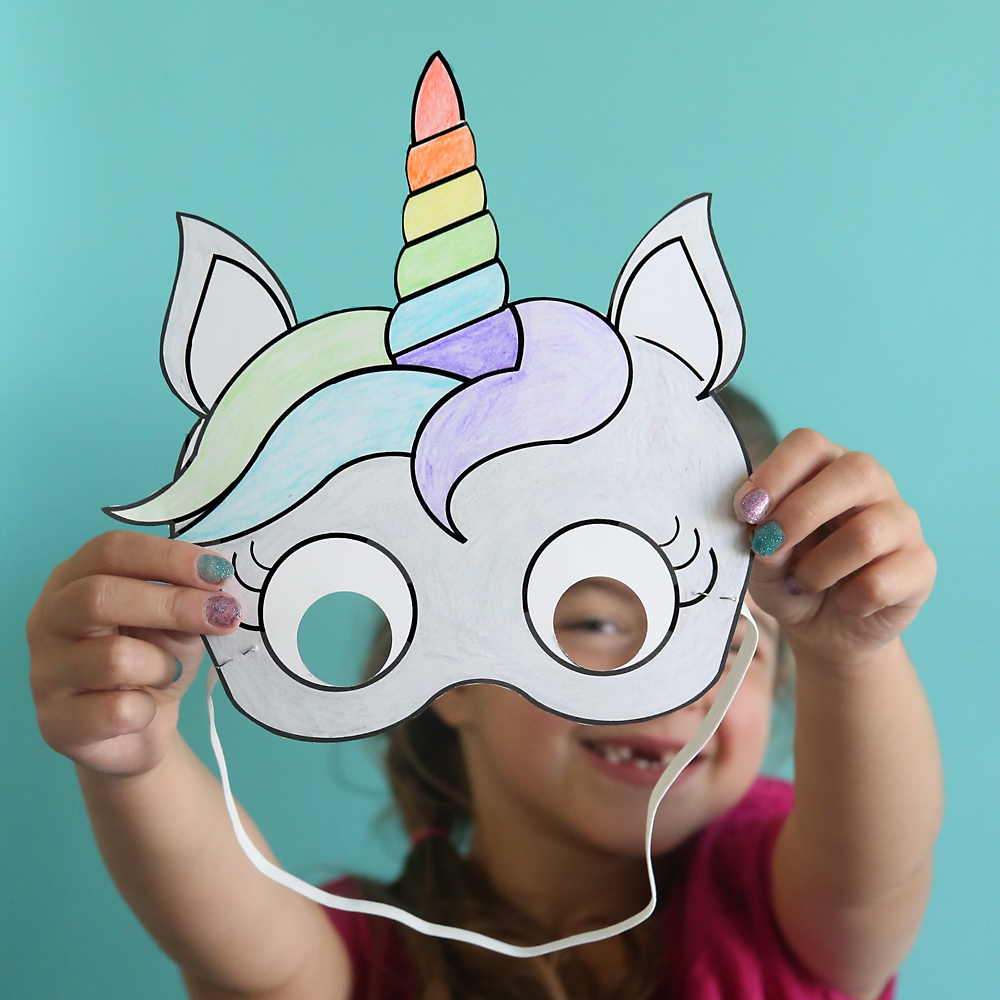 unicorn masks to print and color free printable - It unicorn masks to print and color free printable - It
