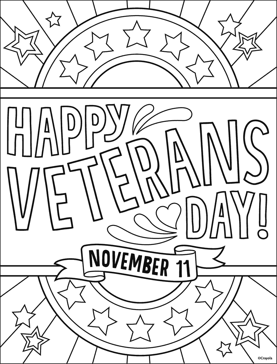Veterans Day Printable Coloring Page for Kids  Crayola