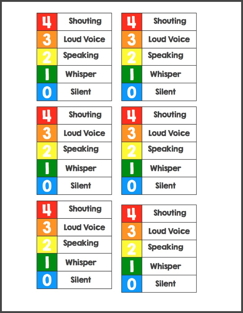 Voice Level Chart FREEBIE! - Blog MakeTakeTeach Voice Level Chart FREEBIE! - Blog MakeTakeTeach
