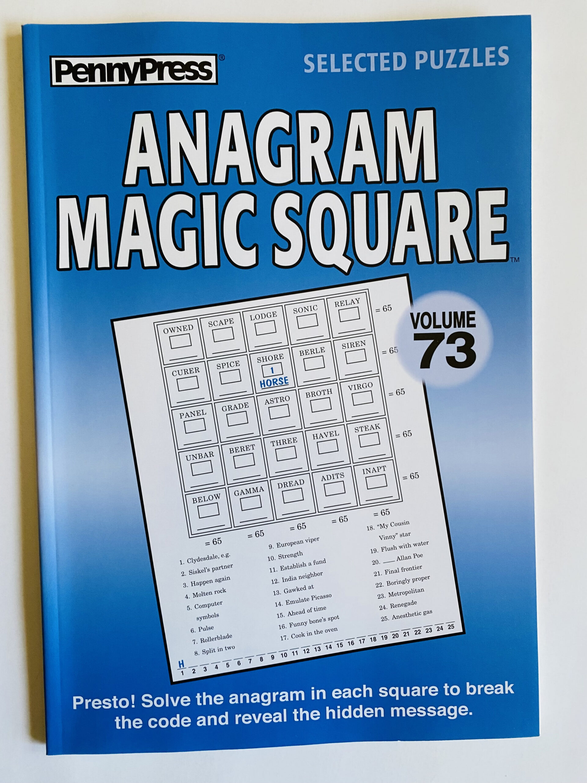 Volume of the Anagram Magic Squares from the Penny Press Volume of the Anagram Magic Squares from the Penny Press