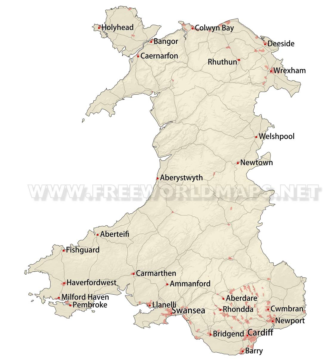 Wales Maps - by Freeworldmaps