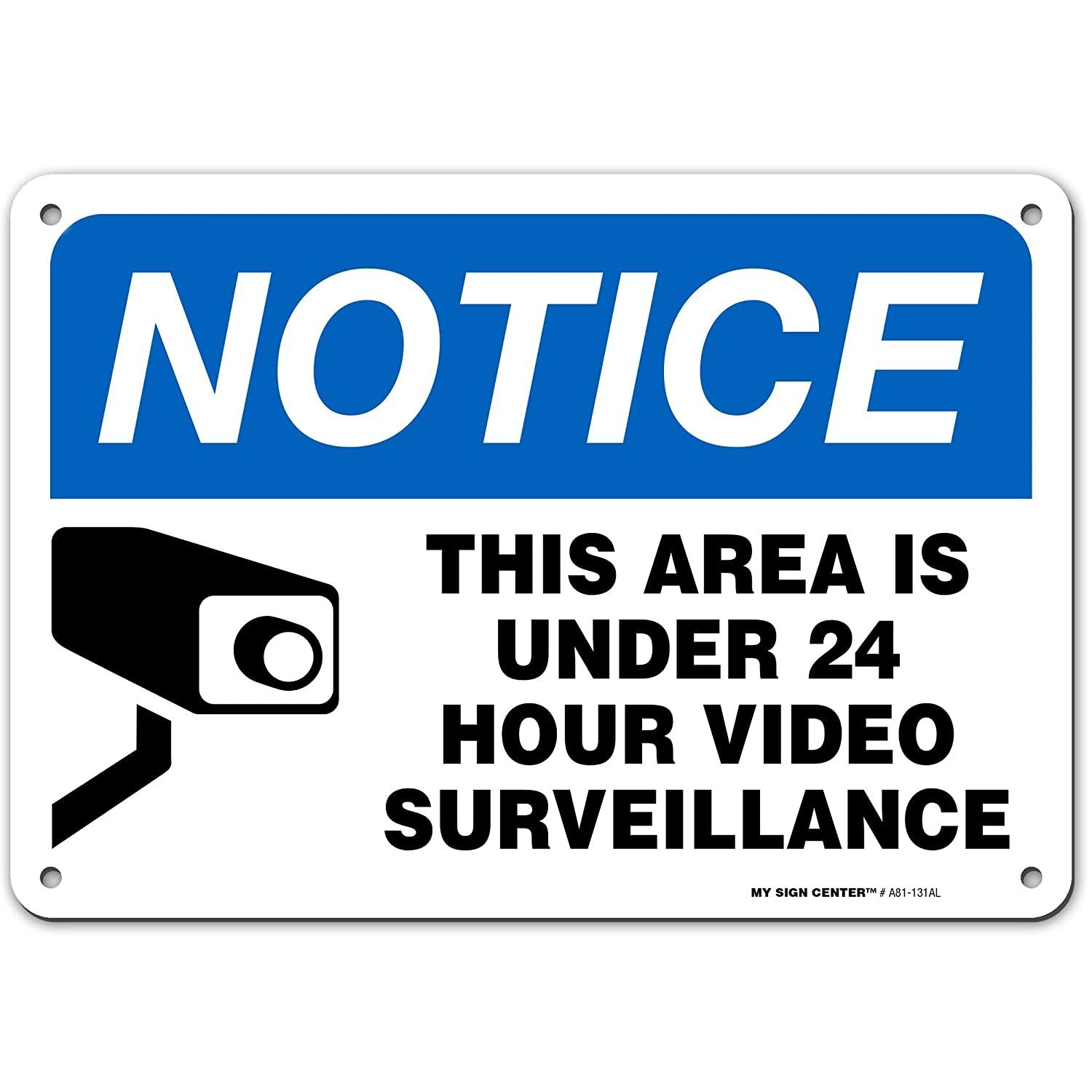 Warning Security Cameras in Use  Hour Video Surveillance Sign