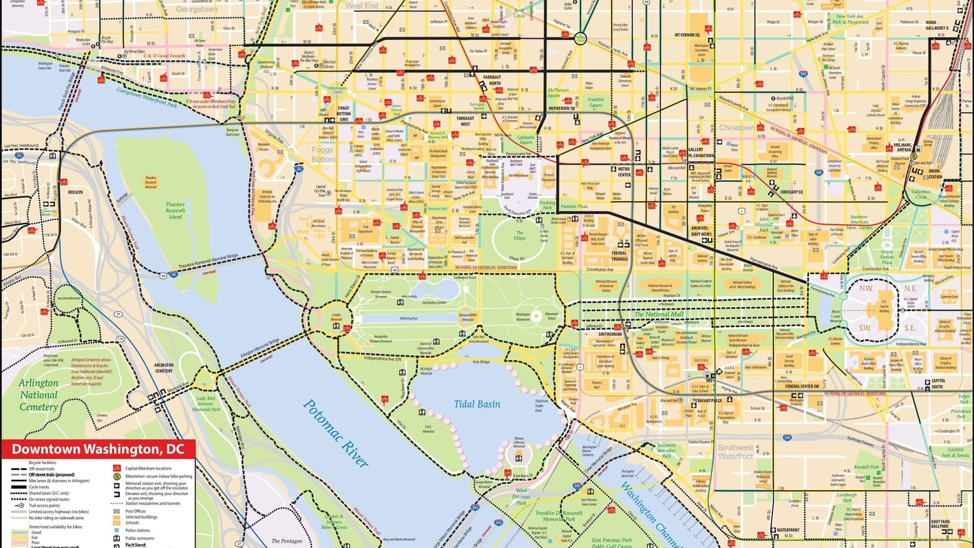 Washington D.C. maps - The tourist map of D.C