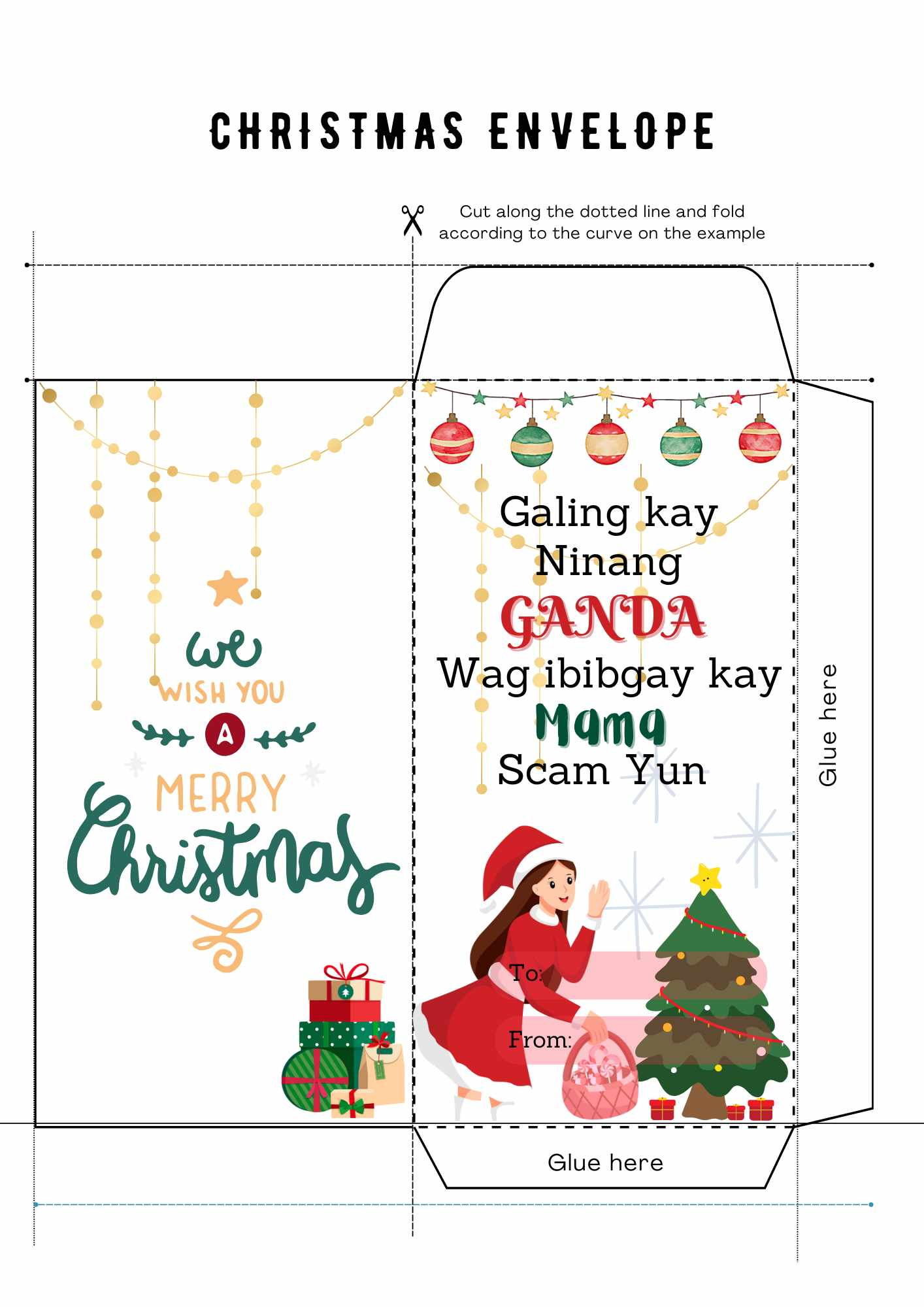 Wedding Gifts Printable Christmas Envelopes - Printable Free