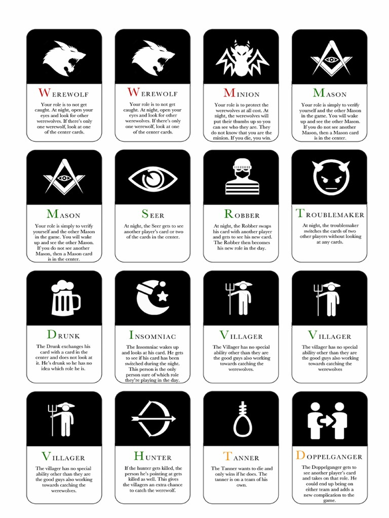 Werewolf Cards Original PDF Werewolf Cards Original PDF