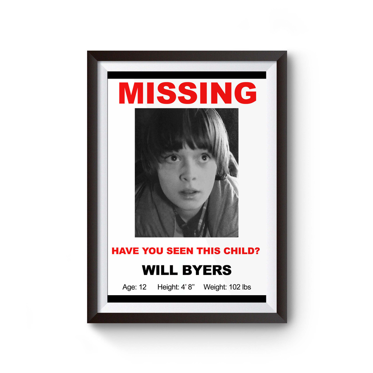 Will Byers Missing Poster
