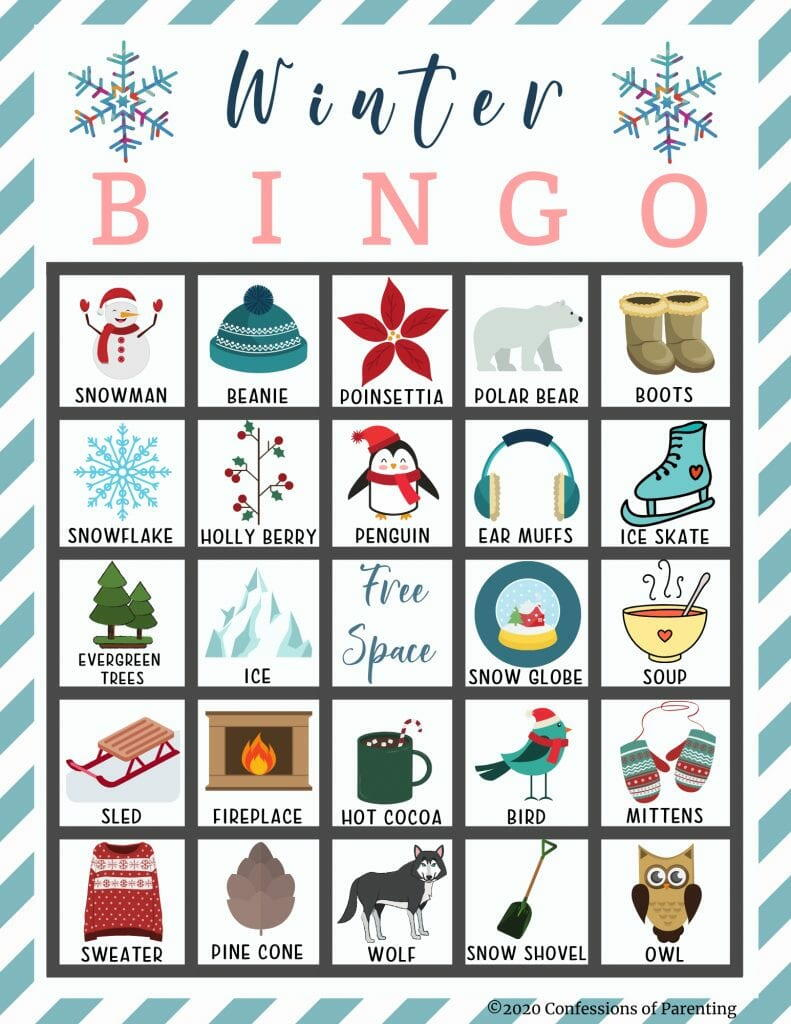 Winter Bingo AllFreeChristmasCrafts Winter Bingo AllFreeChristmasCrafts