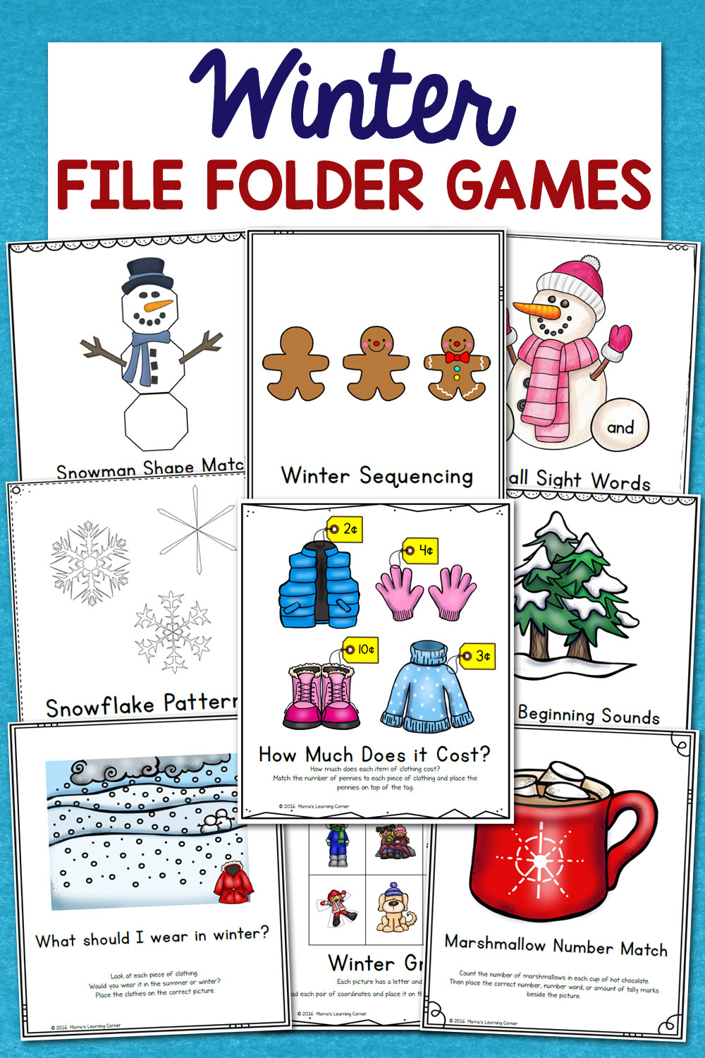 Winter File Folder Games –  Learning Activities - Mamas Learning