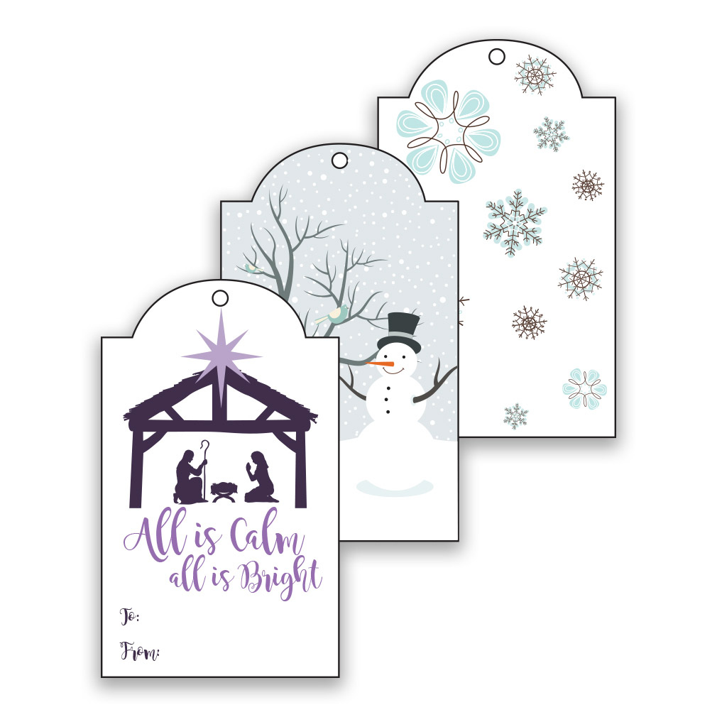 Winter LDS Christmas Gift Tags - Digital Download in LDS Holiday