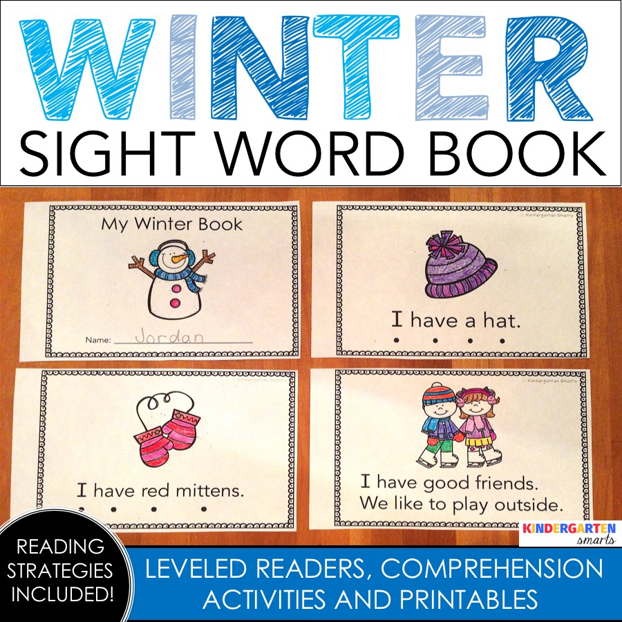 Winter Sight Word Book with a Freebie - Kindergarten Smarts Winter Sight Word Book with a Freebie - Kindergarten Smarts