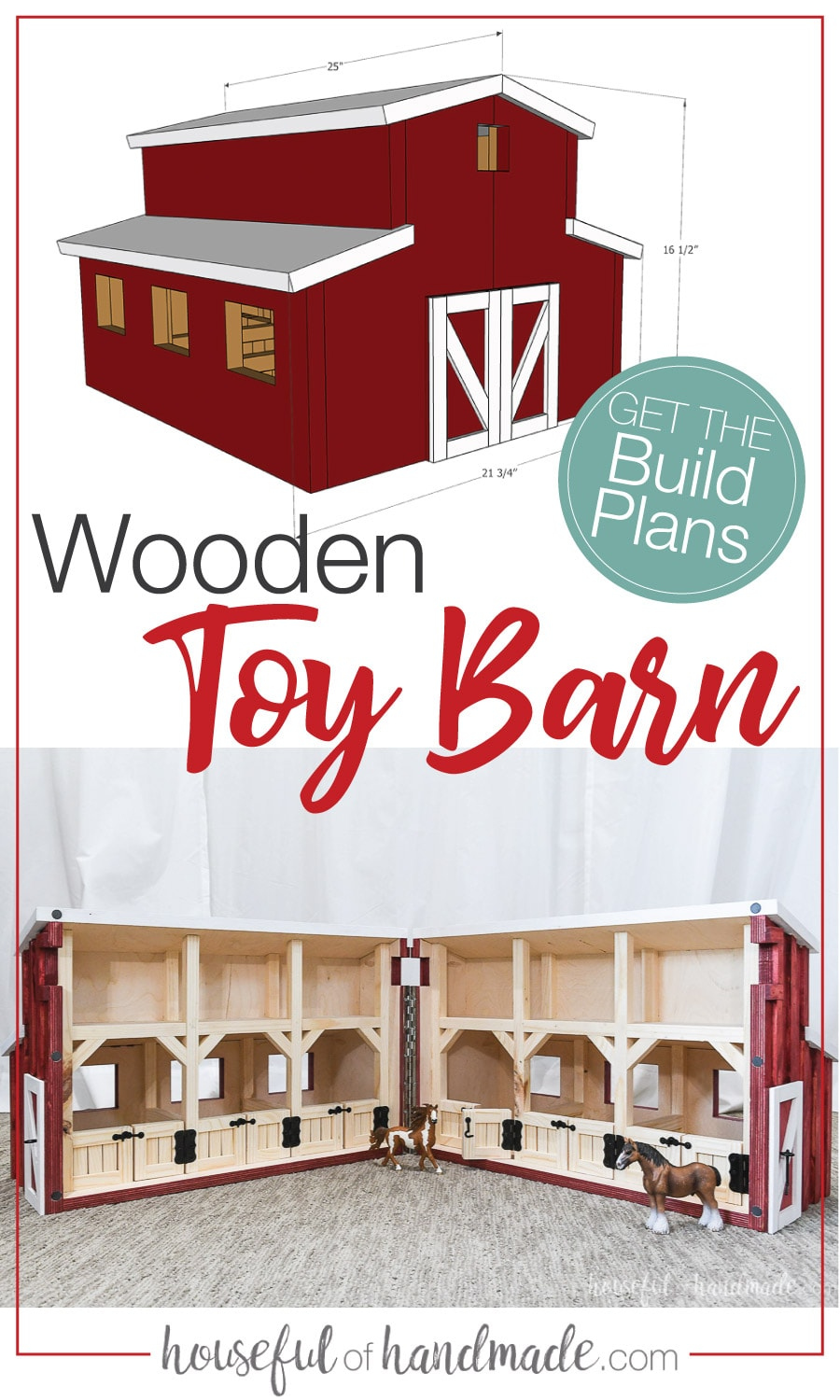 Wooden Toy Barn Build Plans - Houseful of Handmade Wooden Toy Barn Build Plans - Houseful of Handmade