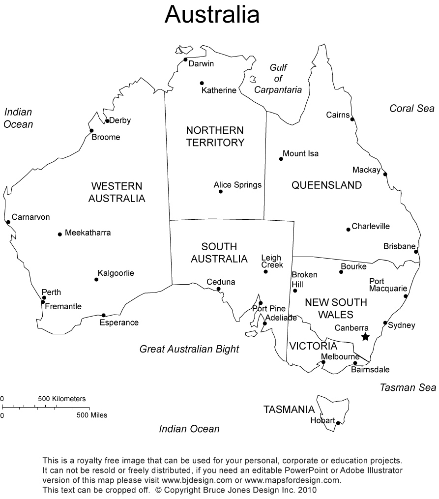 World Countries, Australia Printable PDF Maps - FreeUSandWorldMaps
