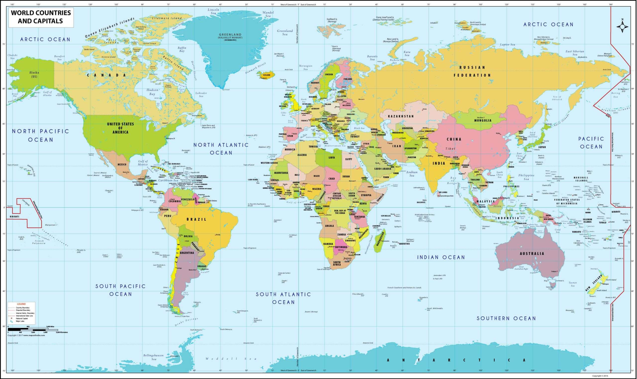 ▷ World map to print  High Quality Maps【FREE】